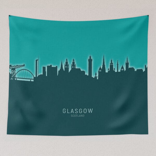 Item preview, Glasgow Scotland Skyline designed and sold by ArtPrints.