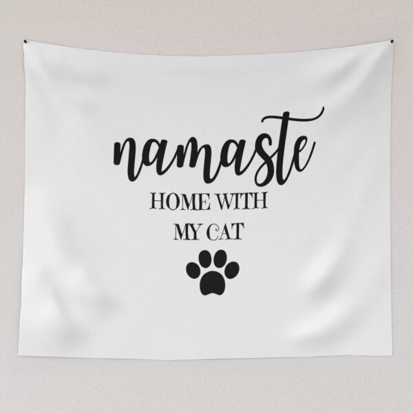 Item preview, Namaste Home With My Cat designed and sold by CatMonkStudios.