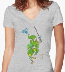 Hylian ancestry Women's Fitted V-Neck T-Shirt