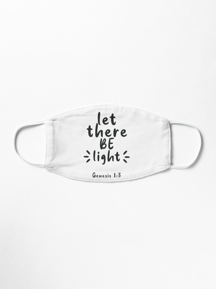 Let There Be Light Genesis Bible Verse Mask By Caddystar Redbubble