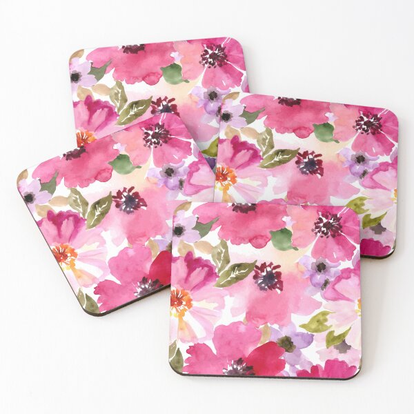 Item preview, Watercolor Flowers Pink Fuchsia designed and sold by junkydotcom.