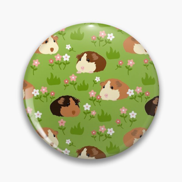 Item preview, Guinea Pig and Flowers - Green designed and sold by Lulupainting.