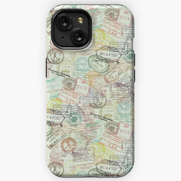 Passport Stamps Pattern iPhone Tough Case