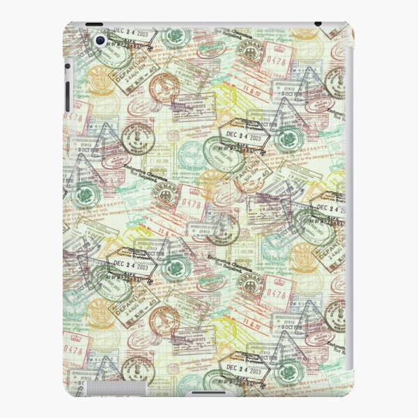 Passport Stamps Pattern iPad Snap Case