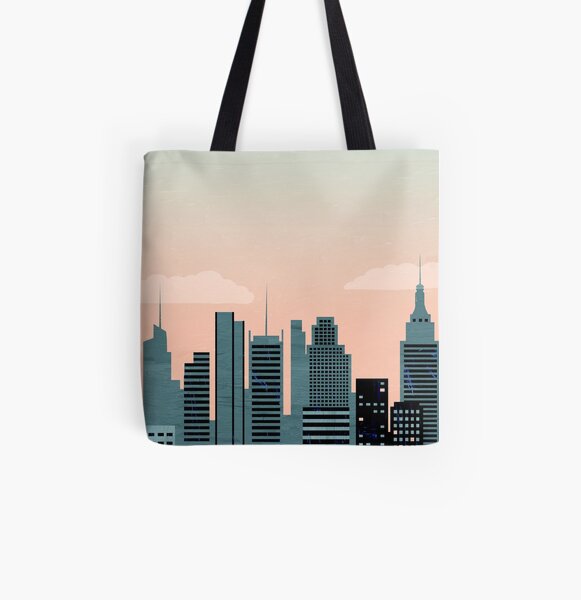New York Travel Poster Allover-Print Tote Bag
