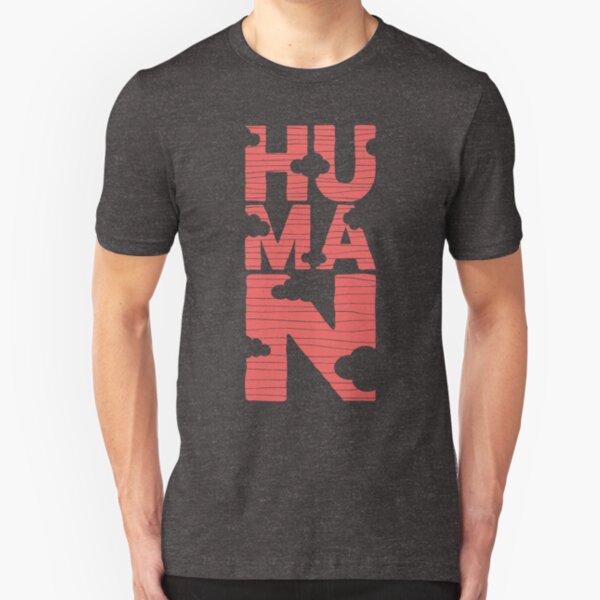 HUMAN (living coral) Slim Fit T-Shirt