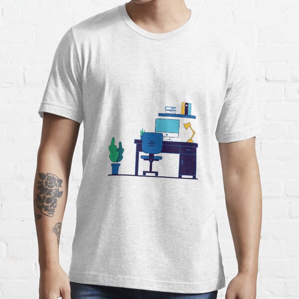 "Desk flat illustration design" Tshirt for Sale by bernadsuper