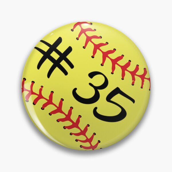 Item preview, Softball Player Jersey No 35 Back Number #35 Ball Sport Sticker Gift designed and sold by theshirtinator.