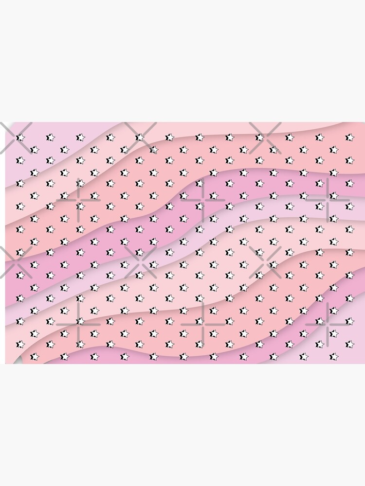 Aesthetic Vsco Pink White Pattern Art Print