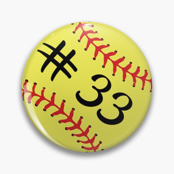 Item preview, Softball Player Jersey No 33 Back Number #33 Ball Sport Sticker Gift designed and sold by theshirtinator.