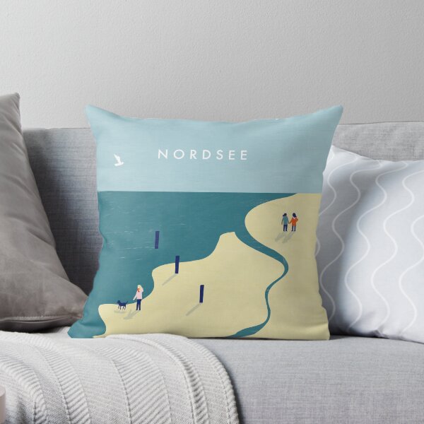 Nordsee Travel Poster Dekokissen