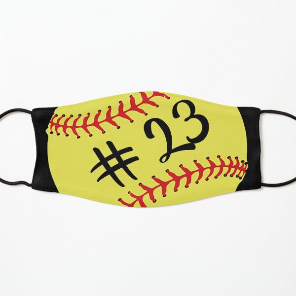 Softball Player Back No Number 23 #23 Ball Sport Sticker Gift Kids Mask