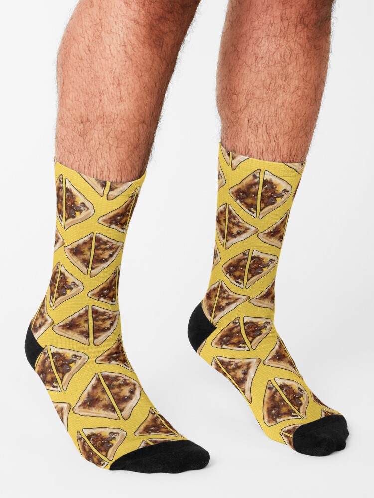 "Vegemite on Toast Dreams, Golden Aussie Goodness" Socks for Sale by