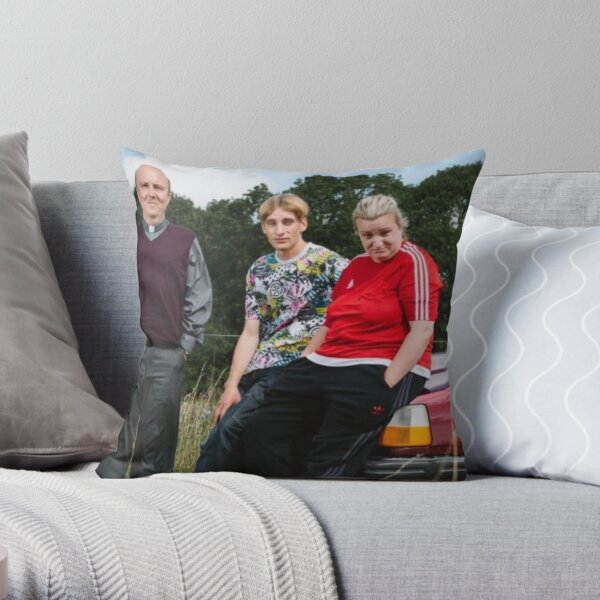 the vicar, kerry and kurtan Throw Pillow