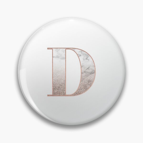 Item preview, Monogram rose gold glitter marble D designed and sold by marbleco.