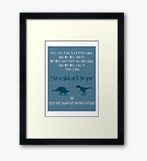 curse your sudden but inevitable betrayal, firefly, blue Framed Print