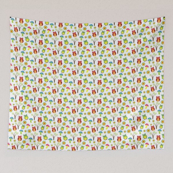Item preview, Owls and Mushrooms designed and sold by enchantedlove.