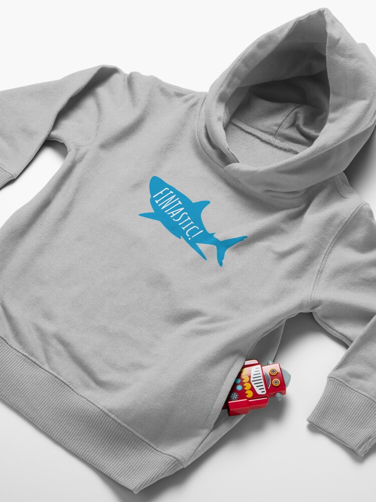 Alternate view of Fintastic! Cute Shark Design Toddler Pullover Hoodie