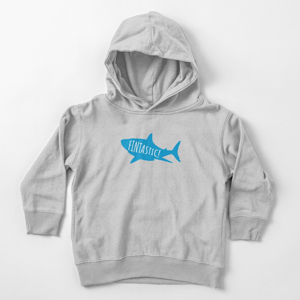 Fintastic! Cute Shark Design Toddler Pullover Hoodie