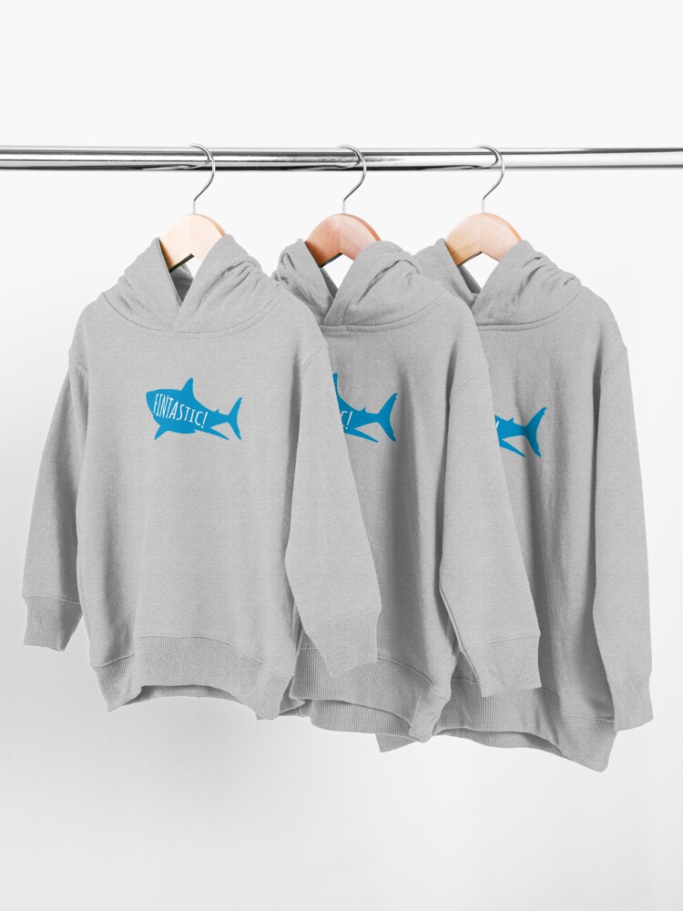 Alternate view of Fintastic! Cute Shark Design Toddler Pullover Hoodie