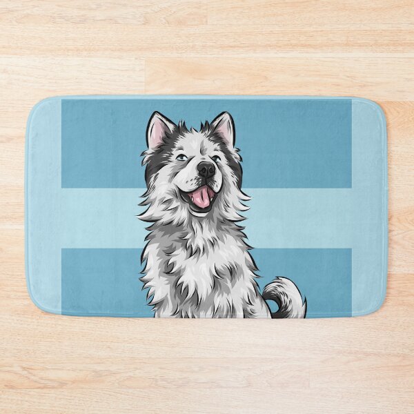 Item preview, Woolen Husky | Cute Dog Art | Blue Background designed and sold by shirinsart.