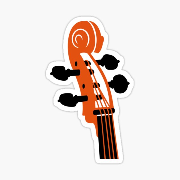 Cello Scroll VRS2 Sticker