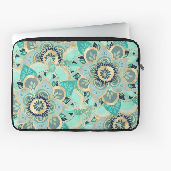 Gilded Emerald Enamel Laptop Sleeve