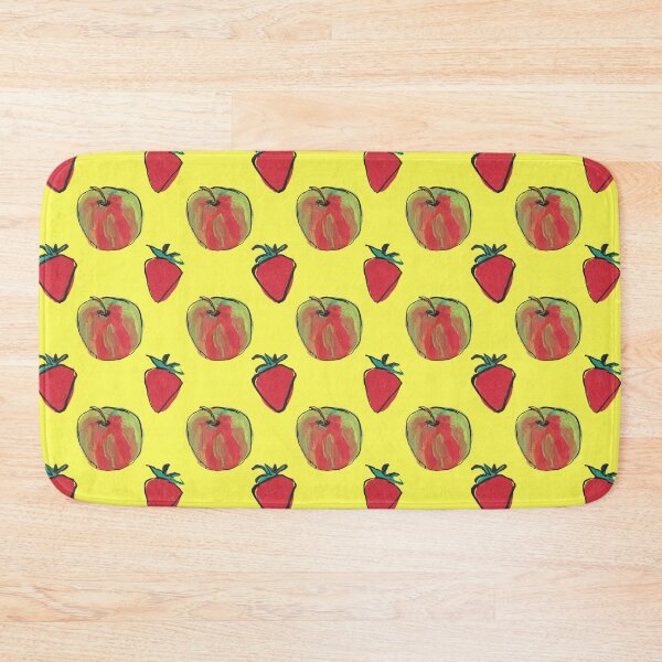 Item preview, Apples and strawberries on yellow designed and sold by Kimmygowland.