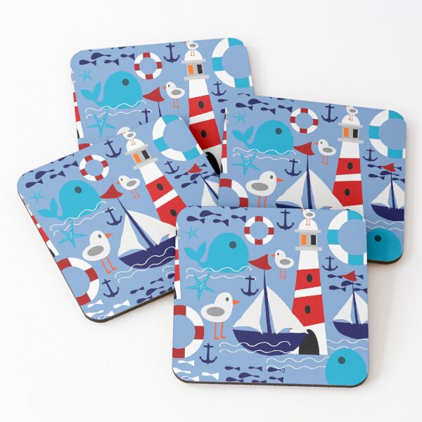 Item preview, Boat ant sea blue designed and sold by susycosta.