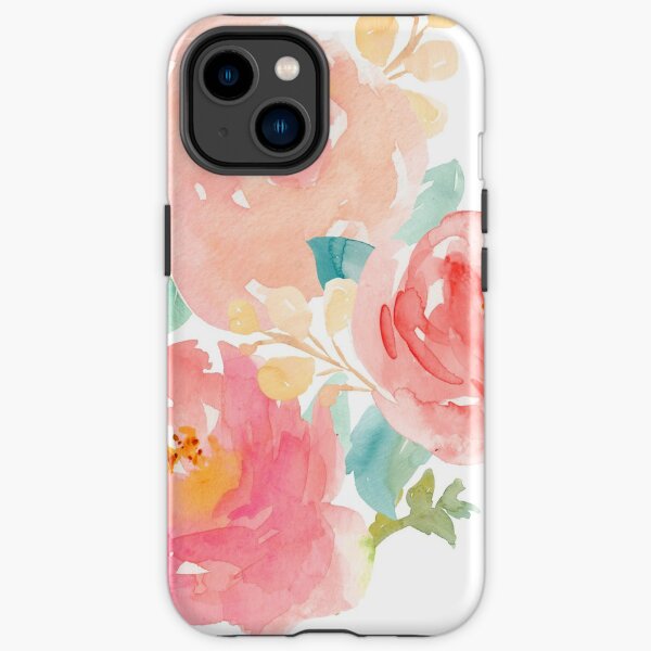 Peonies Watercolor Bouquet iPhone Tough Case