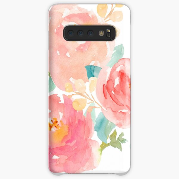 Peonies Watercolor Bouquet Samsung Galaxy Snap Case
