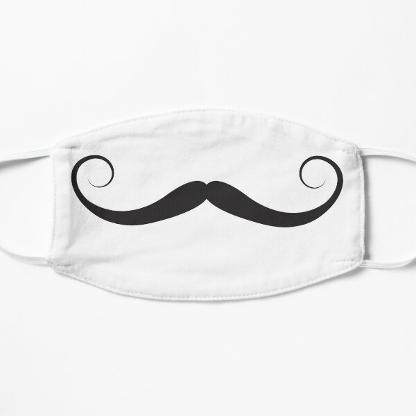 Curly Moustache face Mask Flat Mask
