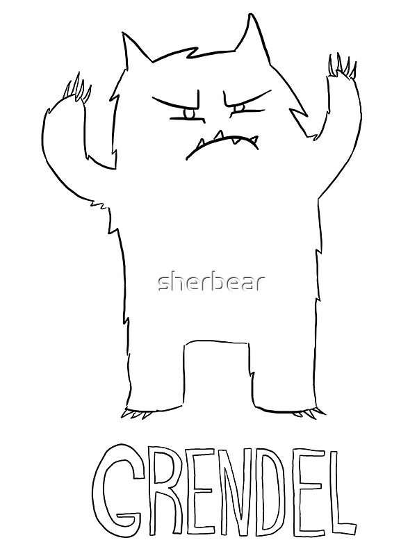 "Grendel Doodle" Stickers by sherbear | Redbubble
