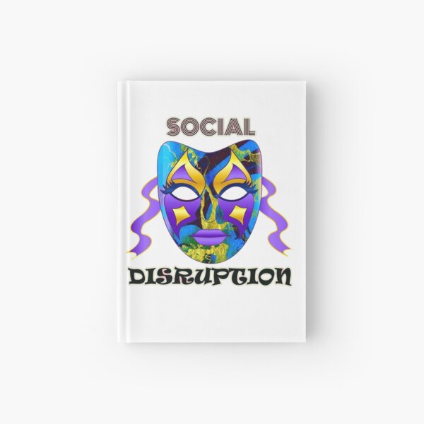 Social Distancing Disruption Bold Unusual Artwork Typography Hardcover Journal
