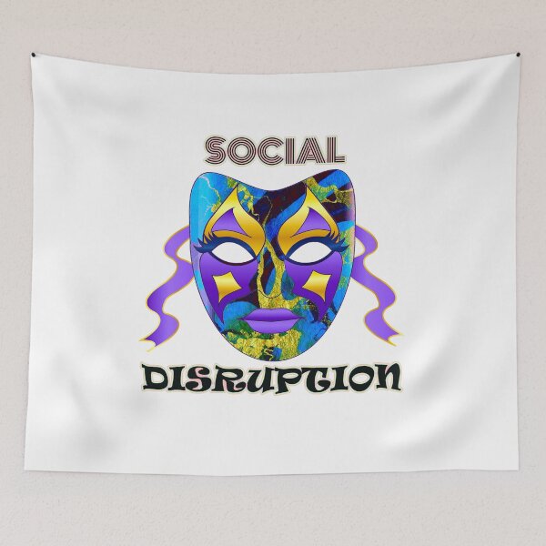 Item preview, Social Distancing Disruption Bold Unusual Artwork Typography designed and sold by Nisuris.