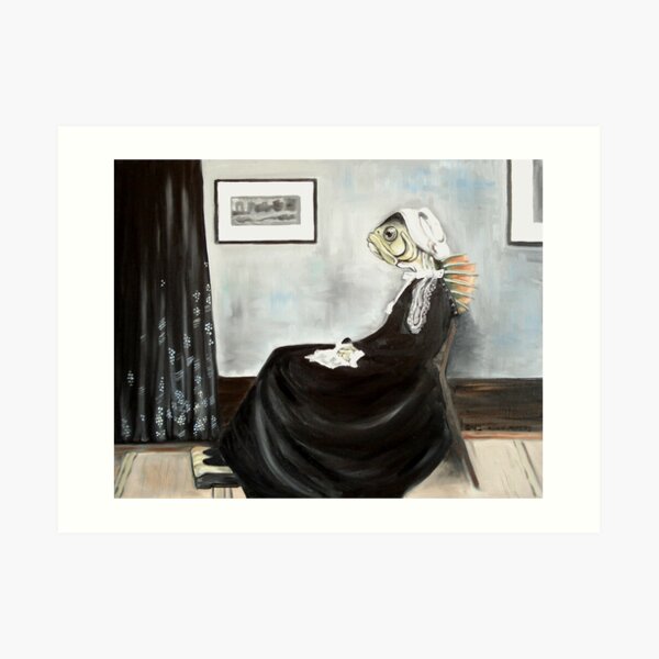 Whistler's Mother (as a fish) Art Print