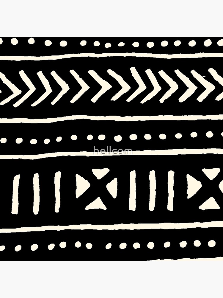 tela de barro africano en blanco y negro de hellcom