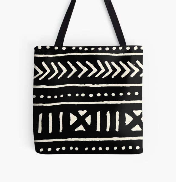 African Tribal Inspired Print Weekender Bag Designer Tote 