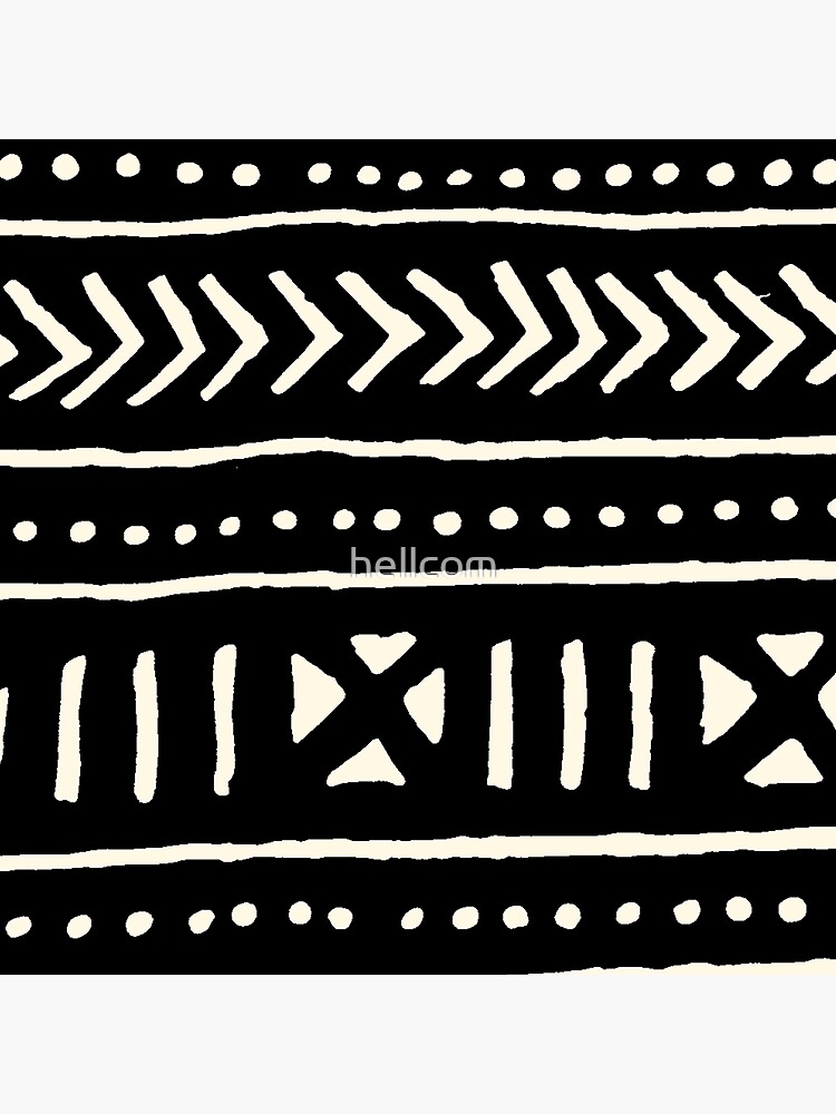 african mud cloth black and white by hellcom