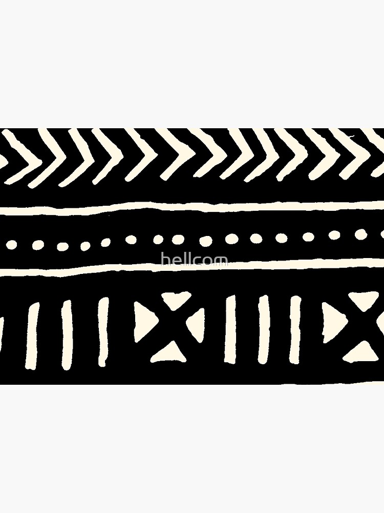african mud cloth black and white by hellcom