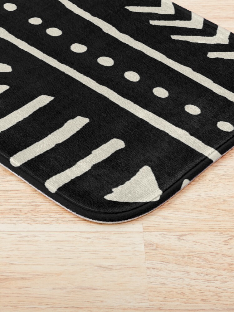Alternate view of african mud cloth black and white Bath Mat
