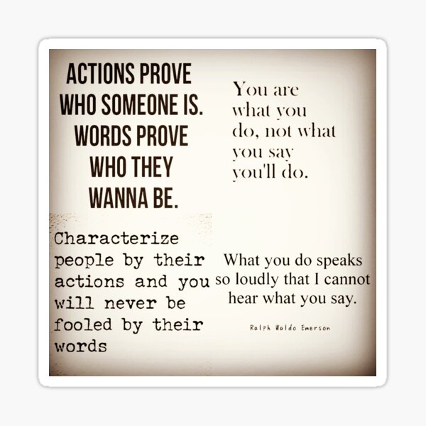 Actions Speak Sticker