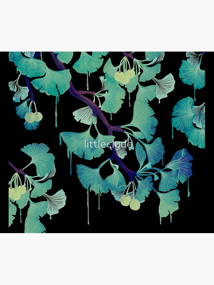 O Ginkgo (on Black) by littleclyde