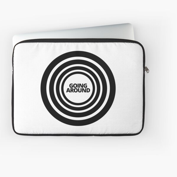 Black Target Design Going Around In Circles Laptop Sleeve