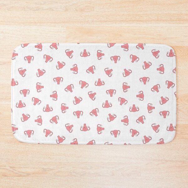 Item preview, Crazy Happy Uterus in White, small repeat designed and sold by Joan and Rose.