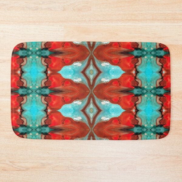 Item preview, Color Chant - Red And Aqua Pattern Art By Sharon Cummings designed and sold by Sharon Cummings Art.