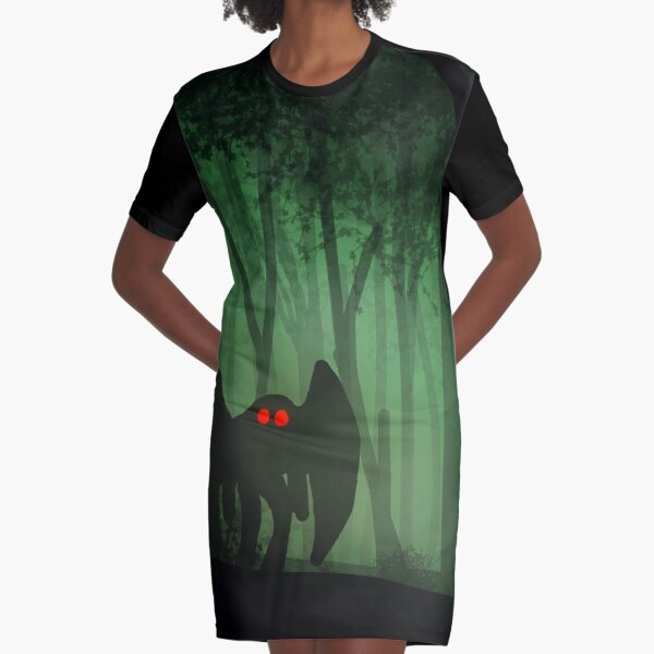 Mothman on a walk Graphic T-Shirt Dress