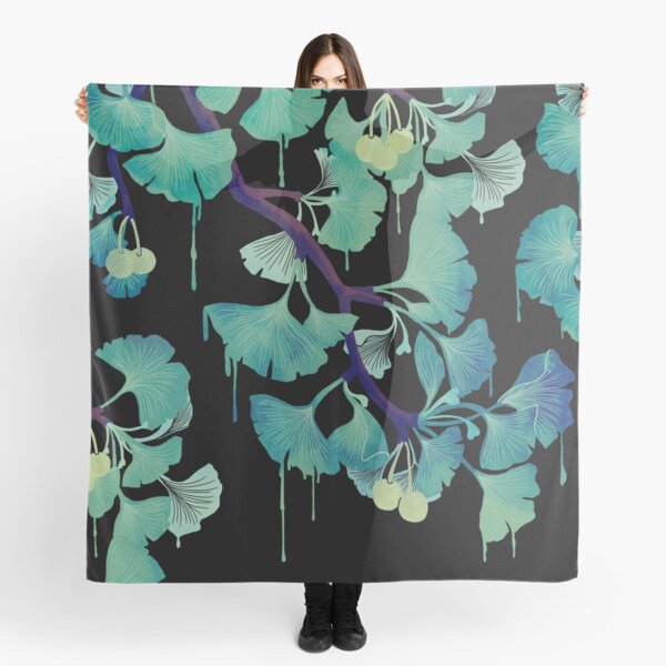 O Ginkgo (on Black) Scarf