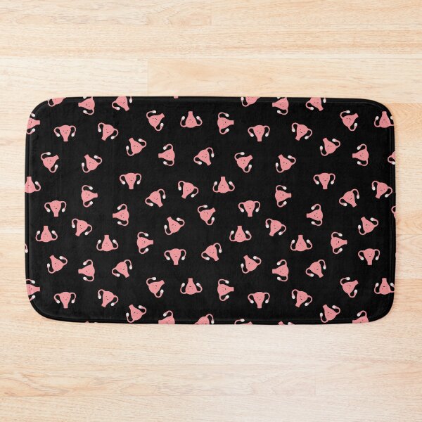 Item preview, Crazy Happy Uterus in Black, small repeat designed and sold by Joan and Rose.