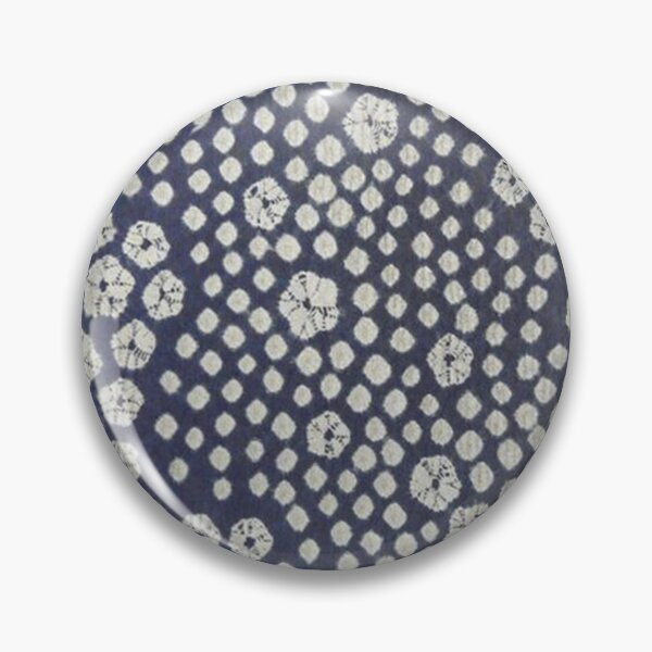 Item preview, shibori indigo floral dots designed and sold by hellcom.